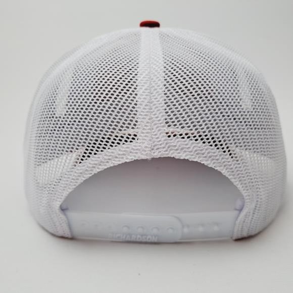 Fishing Boat Mann Bait Company Richardson 112 Red Trucker Mesh Snapback Cap Hat main image 4